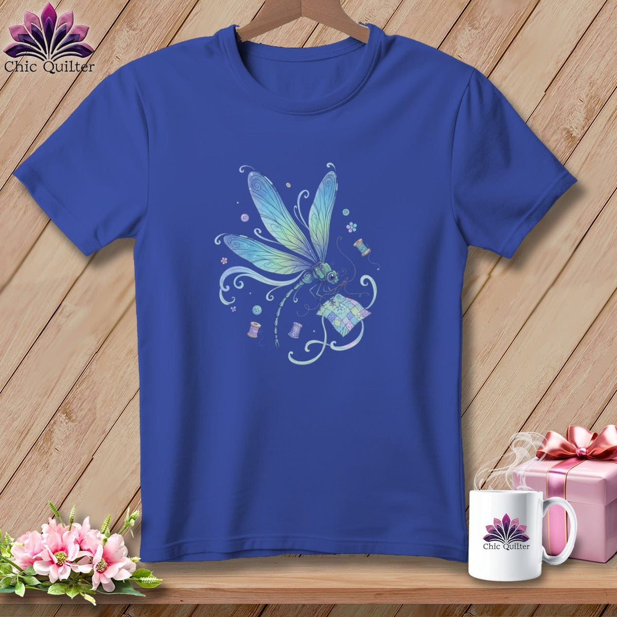 MyDesigns Physical Item S / Heather True Royal Dragonfly Dreams ~ Relaxed Fit Tee