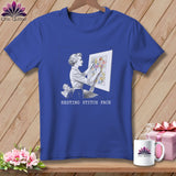 MyDesigns Physical Item S / Heather True Royal El-Seam--Nor Roosevelt - Resting Stitch Face ~ Relaxed Fit Tee