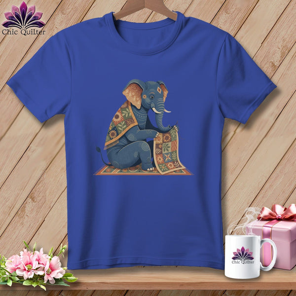 MyDesigns Physical Item S / Heather True Royal Elephant Emperor Stitcher ~ Relaxed Fit Tee