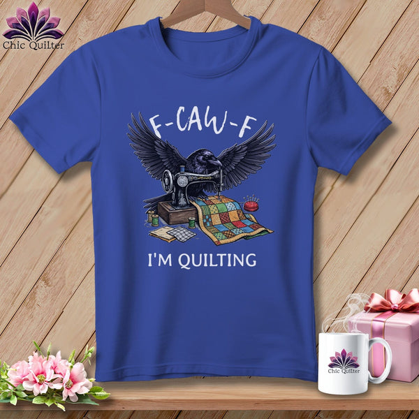 MyDesigns Physical Item S / Heather True Royal F ~ CAW ~ F ~ I’m Quilting in Color ~ Relaxed Fit Tee