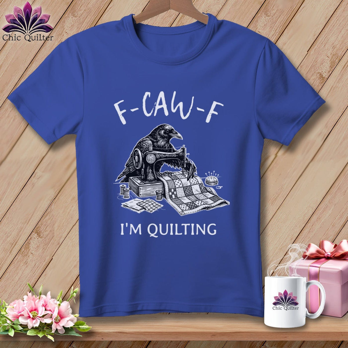MyDesigns Physical Item S / Heather True Royal F ~ CAW ~ F ~ I’m Quilting ~ Relaxed Fit Tee