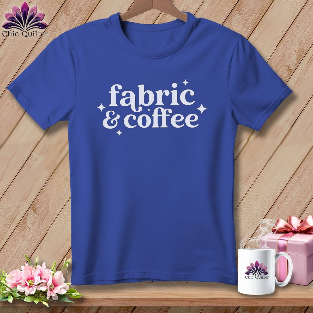 MyDesigns Physical Item S / Heather True Royal Fabric & Coffee ~ Relaxed Fit Tee