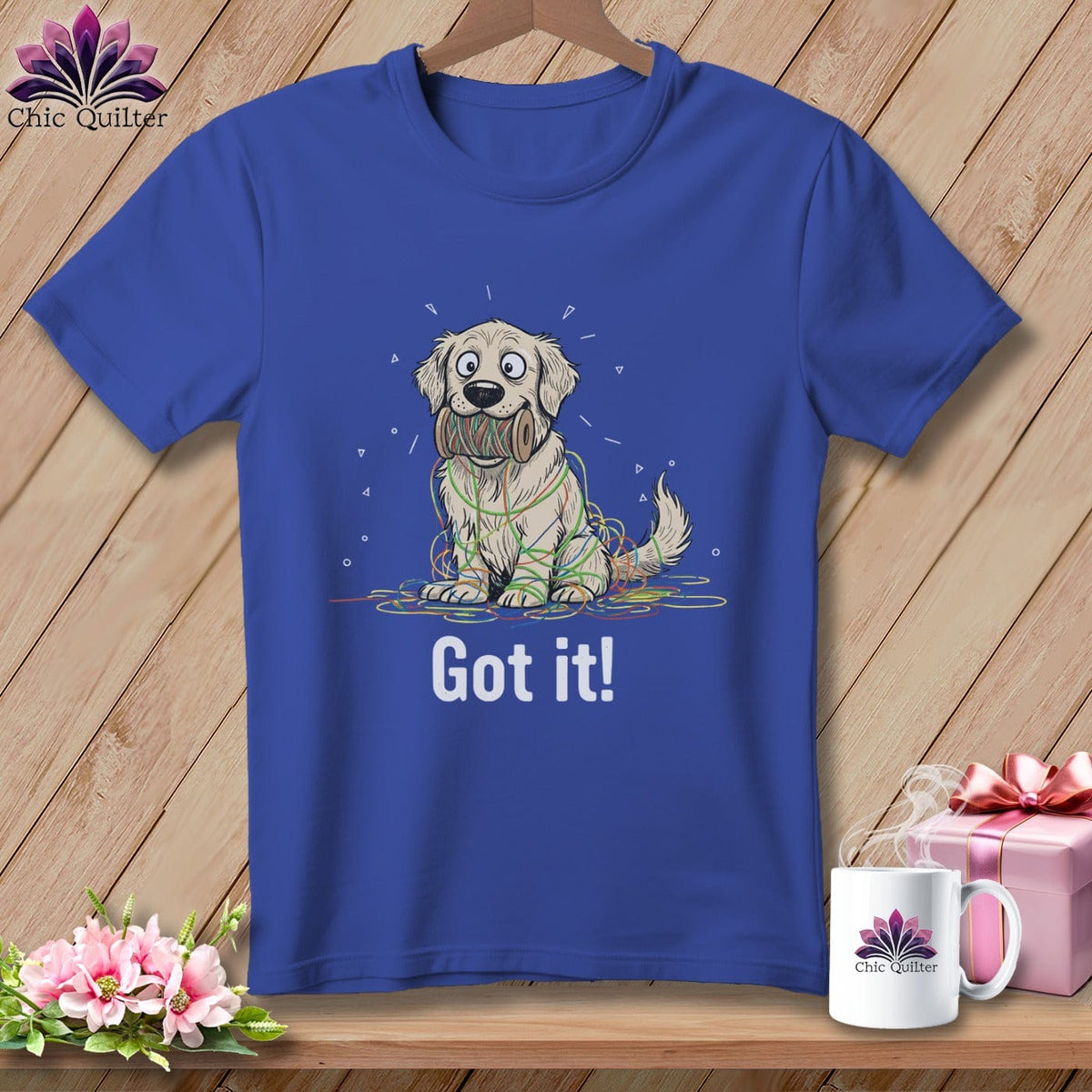 MyDesigns Physical Item S / Heather True Royal Golden Retriever Helper ~ Relaxed Fit Tee
