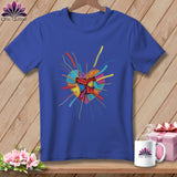 MyDesigns Physical Item S / Heather True Royal Heart Burst ~ Relaxed Fit Tee