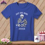 MyDesigns Physical Item S / Heather True Royal Just One More Stitch ~ Relaxed Fit Tee