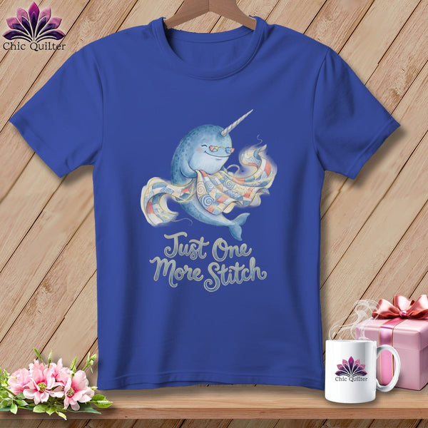 MyDesigns Physical Item S / Heather True Royal Narwhal Stitching ~ Relaxed Fit Tee
