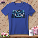 MyDesigns Physical Item S / Heather True Royal Patchwork Mountain Dreams ~ Relaxed Fit Tee