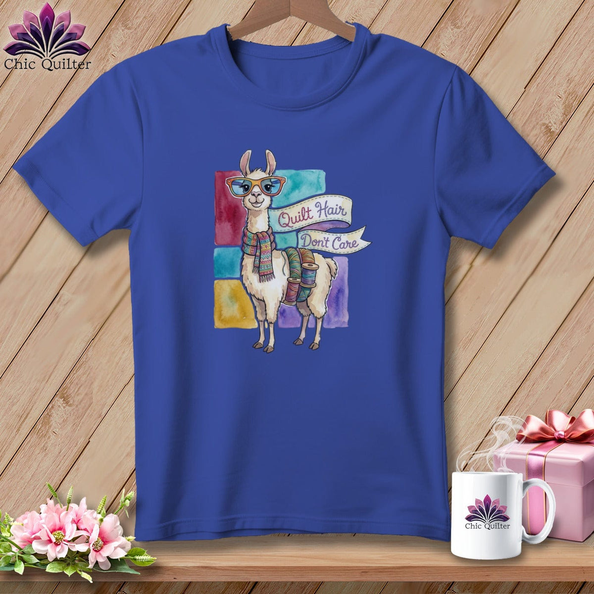 MyDesigns Physical Item S / Heather True Royal Patchwork Royalty ~ Relaxed Fit Tee