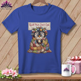 MyDesigns Physical Item S / Heather True Royal Penny's Cozy Quilt Cocoon ~ Relaxed Fit Tee