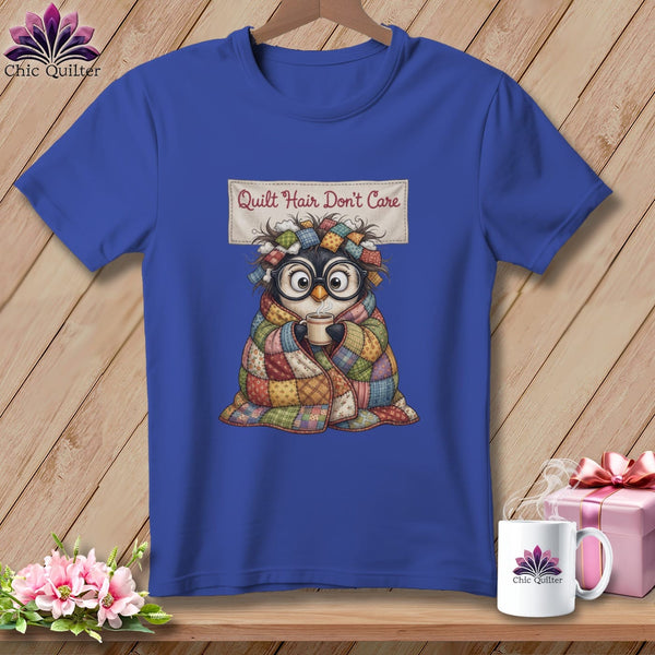 MyDesigns Physical Item S / Heather True Royal Penny's Cozy Quilt Cocoon ~ Relaxed Fit Tee