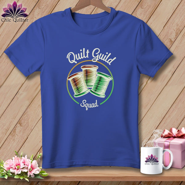 MyDesigns Physical Item S / Heather True Royal Quilt Guild Squad ~ Relaxed Fit Tee