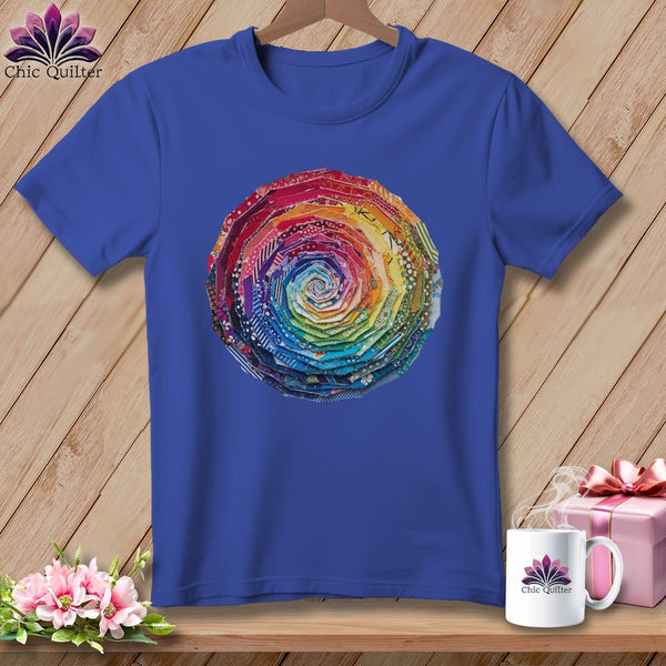MyDesigns Physical Item S / Heather True Royal Rainbow Scraps ~ Relaxed Fit Tee