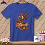 MyDesigns Physical Item S / Heather True Royal Rise & Quilt On ~ Relaxed Fit Tee