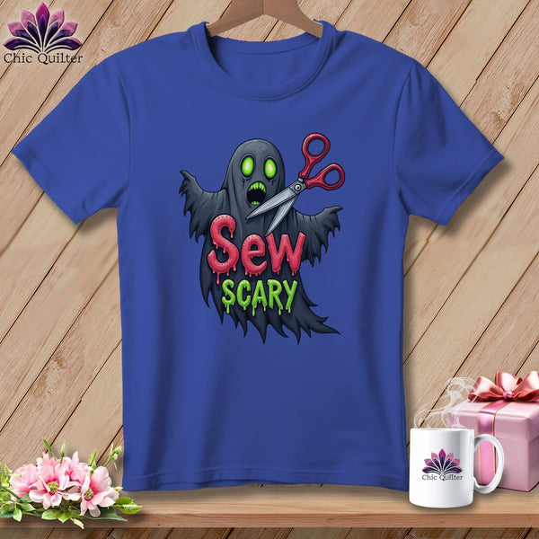 MyDesigns Physical Item S / Heather True Royal Sew Scary ~ Relaxed Fit Tee