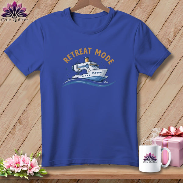 MyDesigns Physical Item S / Heather True Royal Sewing Ship Retreat Mode ~ Relaxed Fit Tee