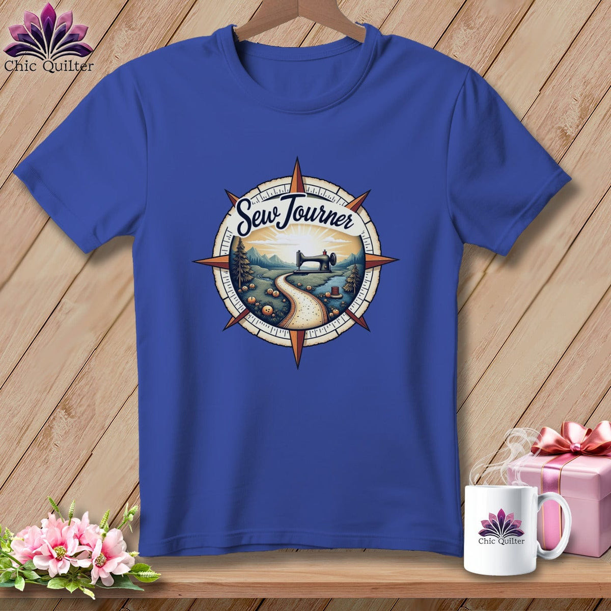 MyDesigns Physical Item S / Heather True Royal SewJourner ~ Relaxed Fit Tee