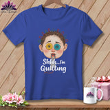 MyDesigns Physical Item S / Heather True Royal Shhh Im Quilting ~ Relaxed Fit Tee