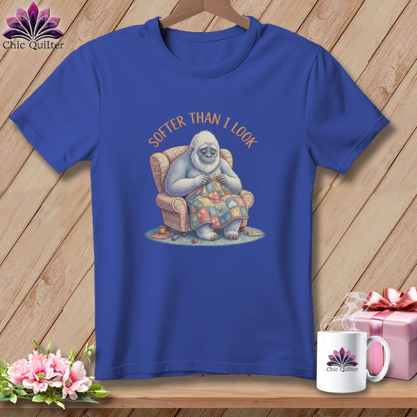 MyDesigns Physical Item S / Heather True Royal Softer Than I Look ~ Relaxed Fit Tee