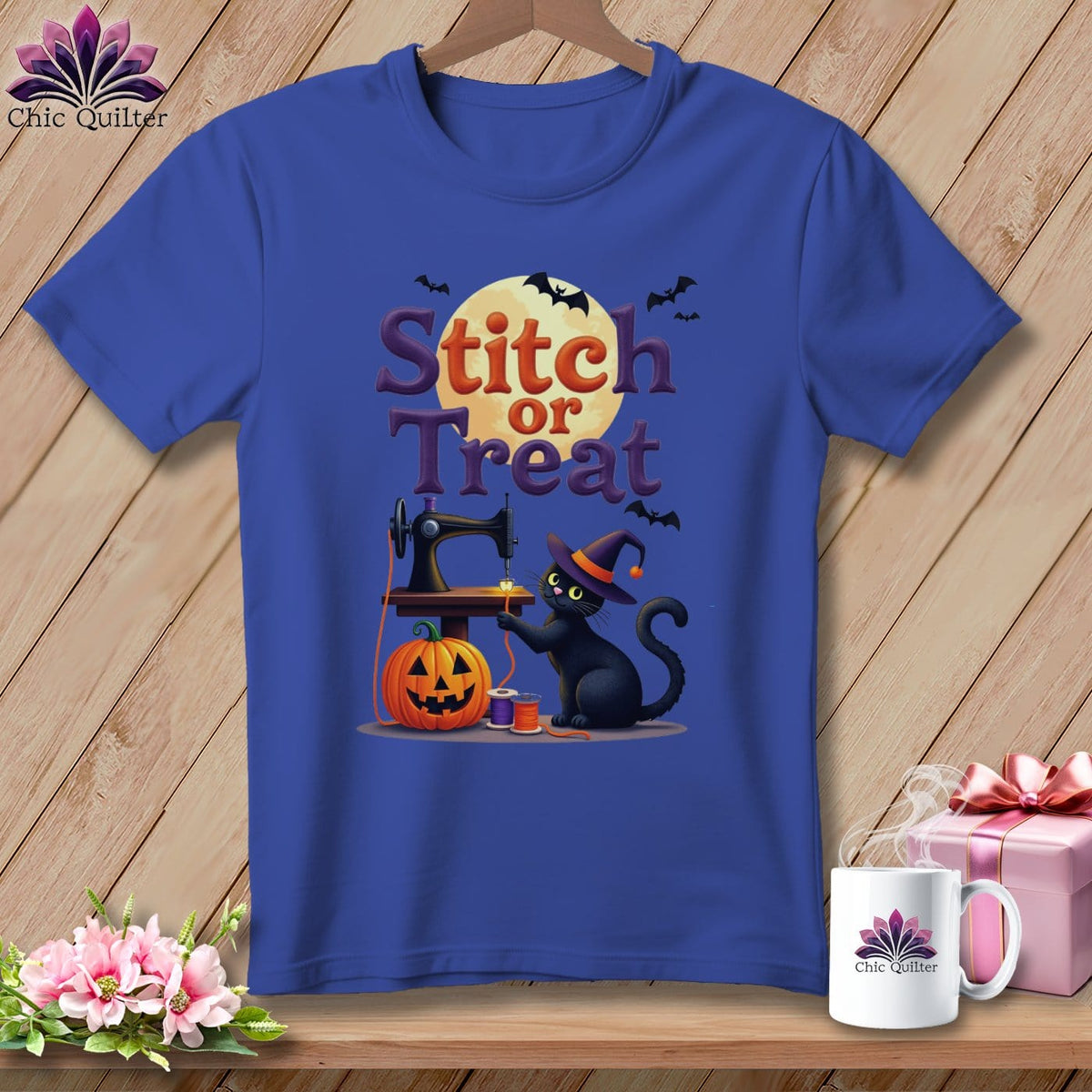 MyDesigns Physical Item S / Heather True Royal Stitch or Treat ~ Relaxed Fit Tee