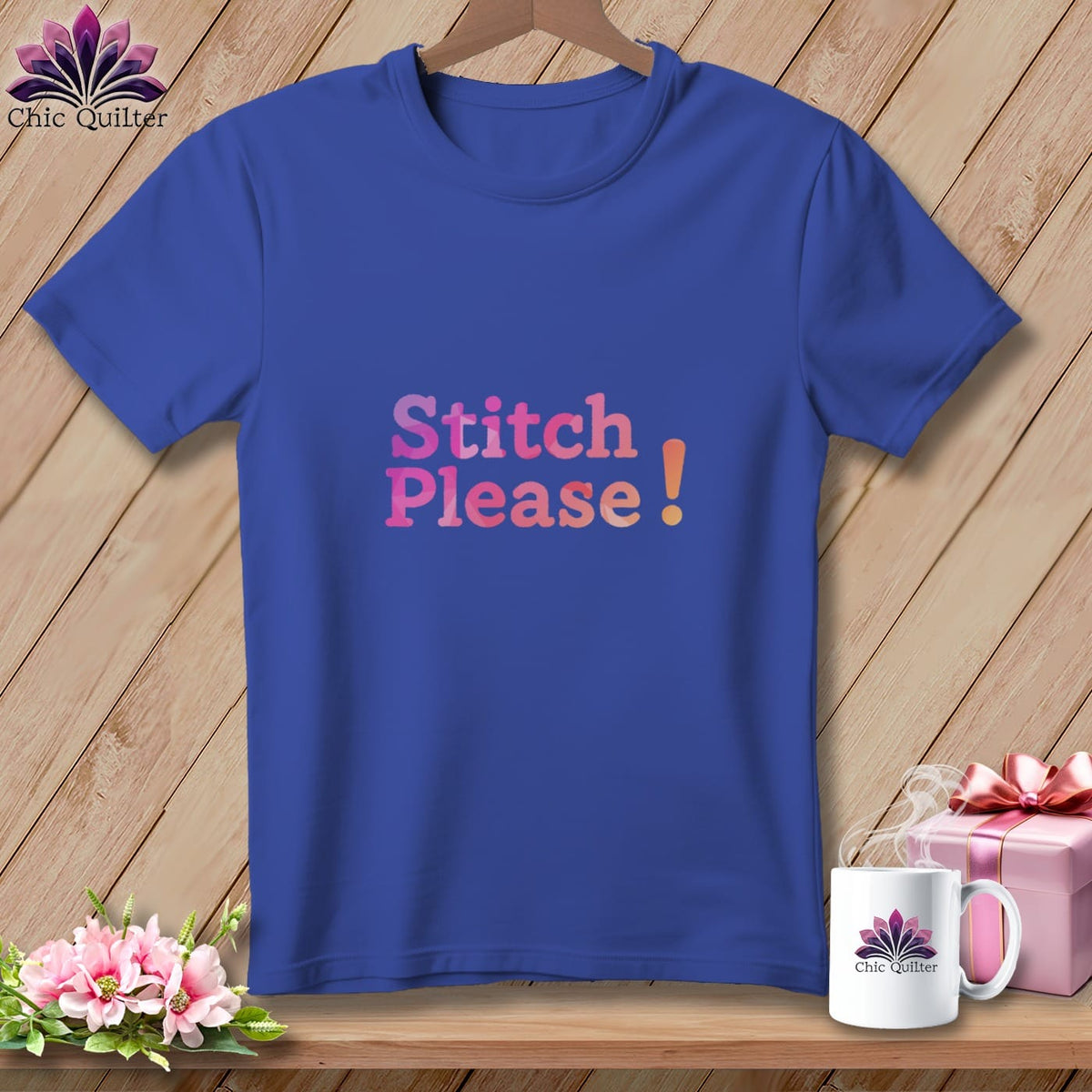 MyDesigns Physical Item S / Heather True Royal Stitch Please! ~ Relaxed Fit Tee