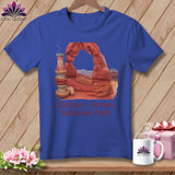 MyDesigns Physical Item S / Heather True Royal Stitchin' in Arches National Park ~ Relaxed Fit Tee