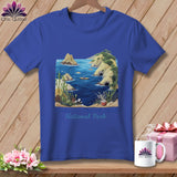 MyDesigns Physical Item S / Heather True Royal Stitchin' in Channel Islands National Park ~ Relaxed Fit Tee