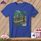 MyDesigns Physical Item S / Heather True Royal Stitchin' in Congaree National Park ~ Relaxed Fit Tee