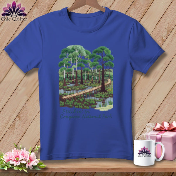 MyDesigns Physical Item S / Heather True Royal Stitchin' in Congaree National Park ~ Relaxed Fit Tee