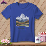 MyDesigns Physical Item S / Heather True Royal Stitchin' in Denali National Park and Preserve ~ Relaxed Fit Tee
