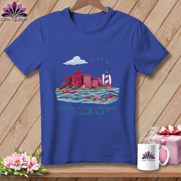 MyDesigns Physical Item S / Heather True Royal Stitchin' in Dry Tortugas National Park ~ Relaxed Fit Tee