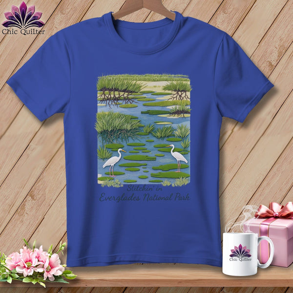 MyDesigns Physical Item S / Heather True Royal Stitchin' in Everglades National Park ~ Relaxed Fit Tee