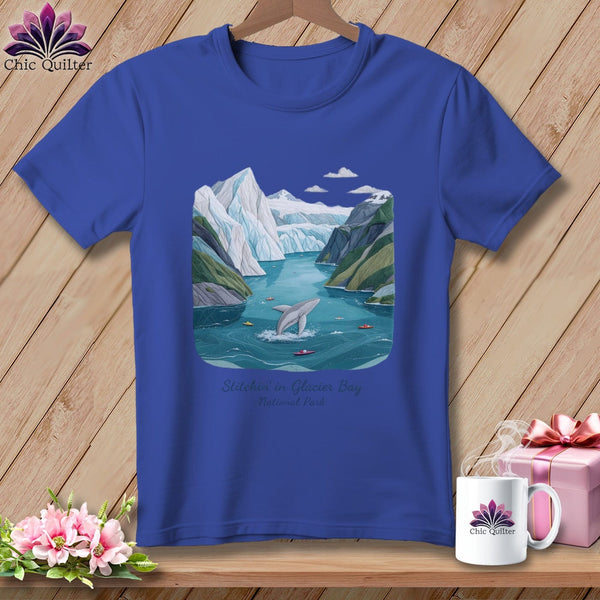 MyDesigns Physical Item S / Heather True Royal Stitchin' in Glacier Bay National Park and Preserve ~ Relaxed Fit Tee
