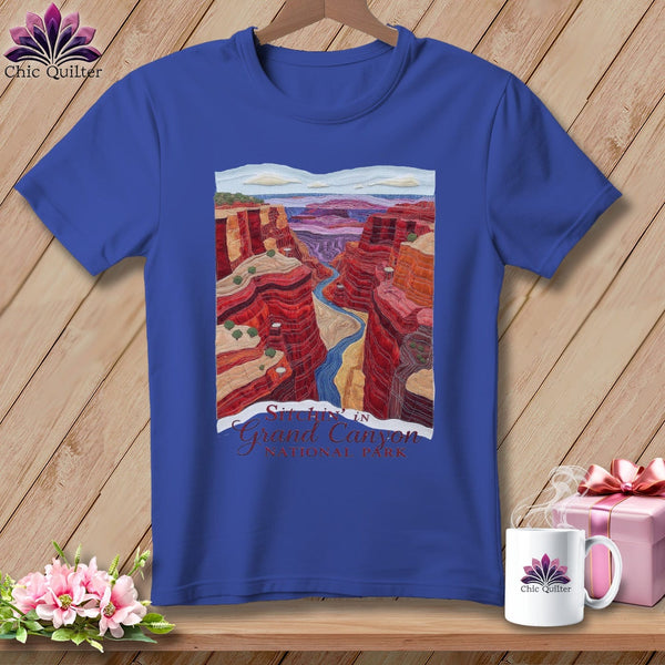MyDesigns Physical Item S / Heather True Royal Stitchin' in Grand Canyon National Park ~ Relaxed Fit Tee