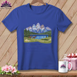 MyDesigns Physical Item S / Heather True Royal Stitchin' in Grand Teton National Park ~ Relaxed Fit Tee