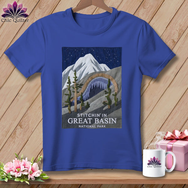 MyDesigns Physical Item S / Heather True Royal Stitchin' in Great Basin National Park ~ Relaxed Fit Tee