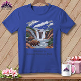 MyDesigns Physical Item S / Heather True Royal Stitchin' in Katmai National Park and Preserve ~ Relaxed Fit Tee