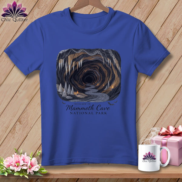 MyDesigns Physical Item S / Heather True Royal Stitchin' in Mammoth Cave National Park ~ Relaxed Fit Tee