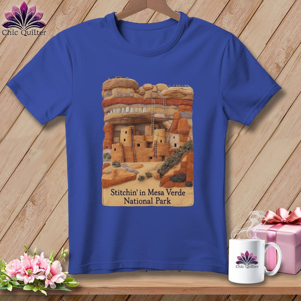 MyDesigns Physical Item S / Heather True Royal Stitchin' in Mesa Verde National Park ~ Relaxed Fit Tee