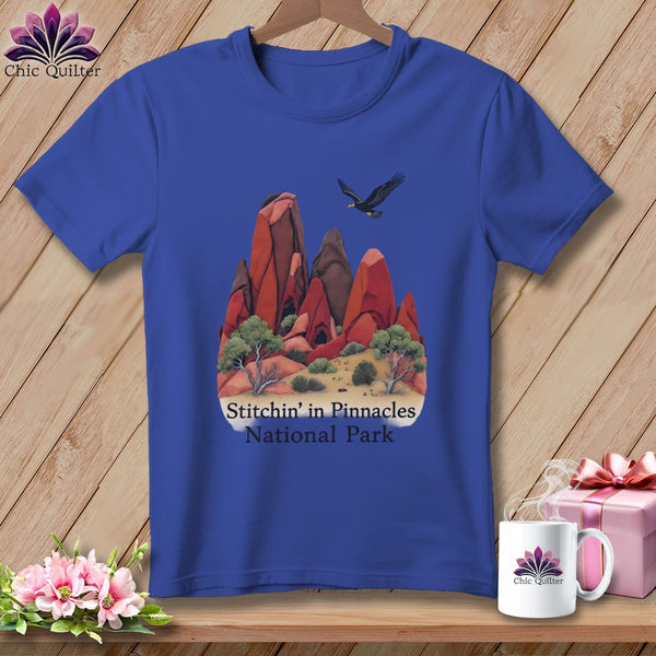 MyDesigns Physical Item S / Heather True Royal Stitchin' in Pinnacles National Park ~ Relaxed Fit Tee