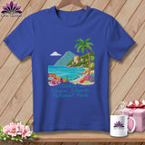 MyDesigns Physical Item S / Heather True Royal Stitchin' in Virgin Islands National Park ~ Relaxed Fit Tee