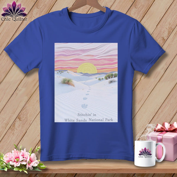 MyDesigns Physical Item S / Heather True Royal Stitchin' in White Sands National Park ~ Relaxed Fit Tee