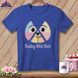 MyDesigns Physical Item S / Heather True Royal Stitchy Face - Resting Stitch Face ~ Relaxed Fit Tee