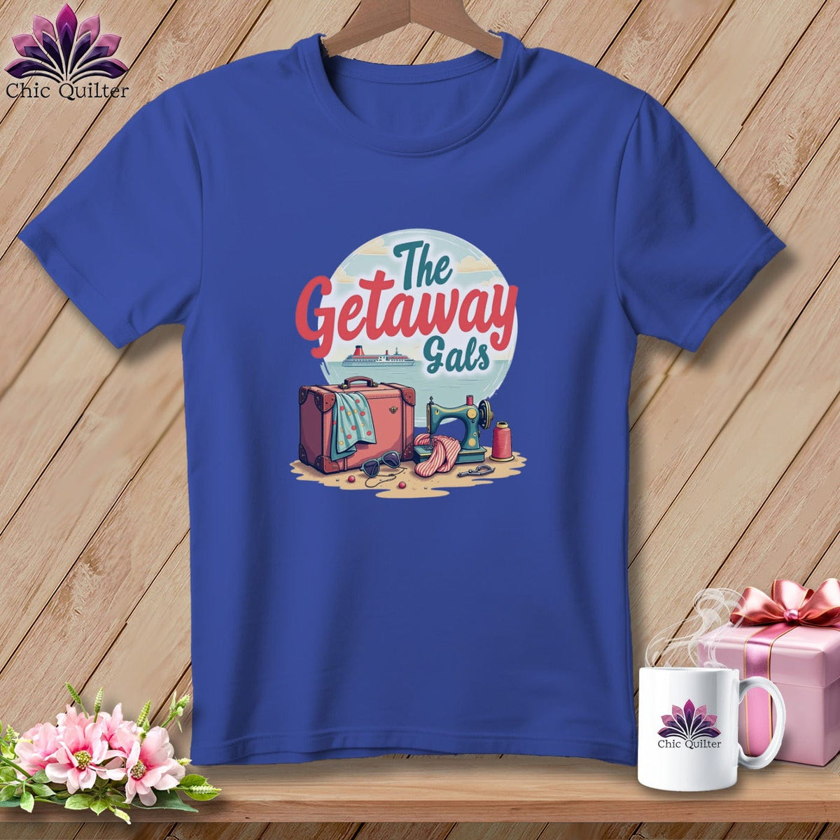 MyDesigns Physical Item S / Heather True Royal The Getaway Gals ~ Relaxed Fit Tee