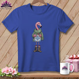 MyDesigns Physical Item S / Heather True Royal The Starry ~ Eyed Flamingo Quilter ~ Relaxed Fit Tee