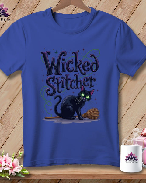 MyDesigns Physical Item S / Heather True Royal Wicked Stitcher ~ Relaxed Fit Tee