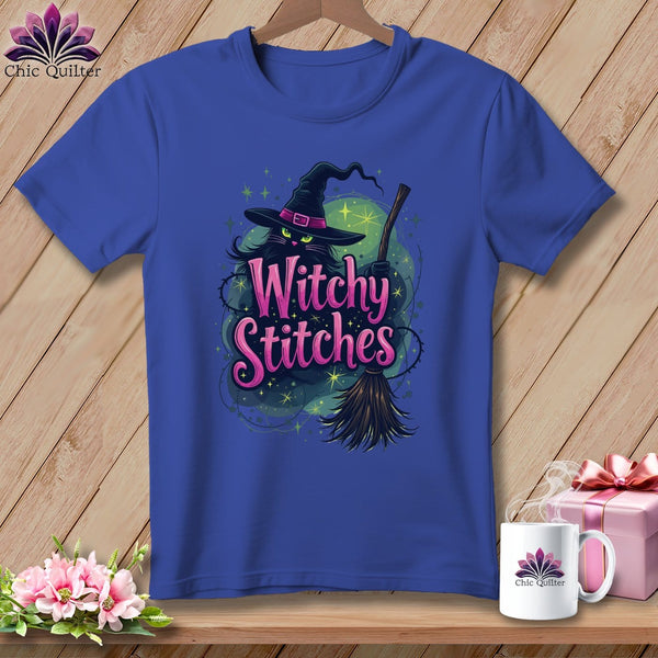 MyDesigns Physical Item S / Heather True Royal Witchy Stitches ~ Relaxed Fit Tee