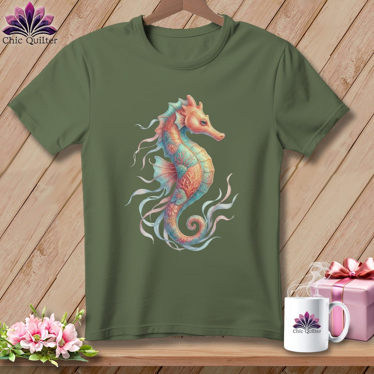 MyDesigns Physical Item S / Hemp Coral Motifs Stitched ~ Premium Tee