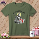MyDesigns Physical Item S / Hemp Joan of Sew - Resting Stitch Face ~ Premium Tee