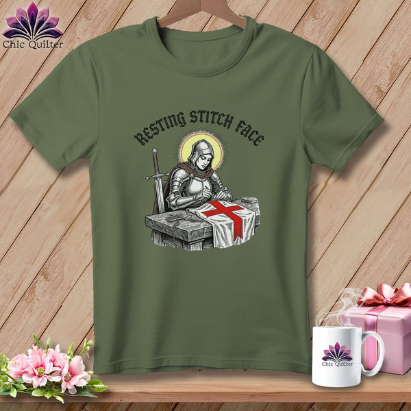 MyDesigns Physical Item S / Hemp Joan of Sew - Resting Stitch Face ~ Premium Tee