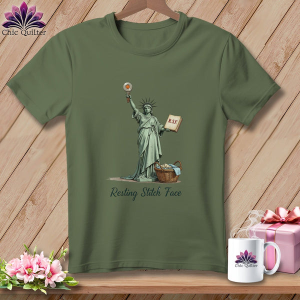 MyDesigns Physical Item S / Hemp Quilter of Liberty - Resting Stitch Face ~ Premium Tee